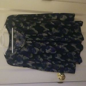 Long Sleeve Top, Liz Lange Maternity, XL, Purple Printed